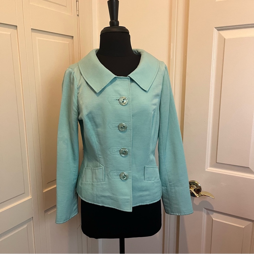 Women's Aqua Jacket - retro mod style